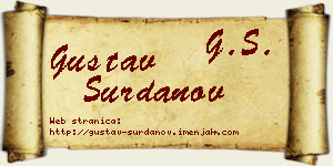 Gustav Surdanov vizit kartica